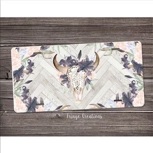 Boho license plate